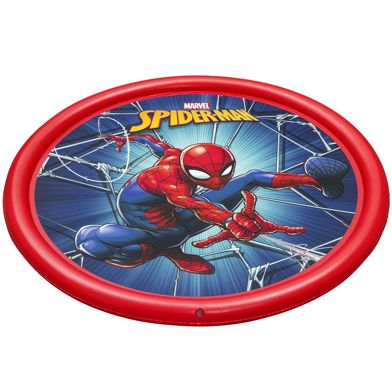 Bestway: Marvel: Splash Pad - Spider-Man - 65 inch Inflatable Sprinkler & Water Play Zone, Superhero Character, Outdoor Backyard Toy, Toddlers-Kids 2+